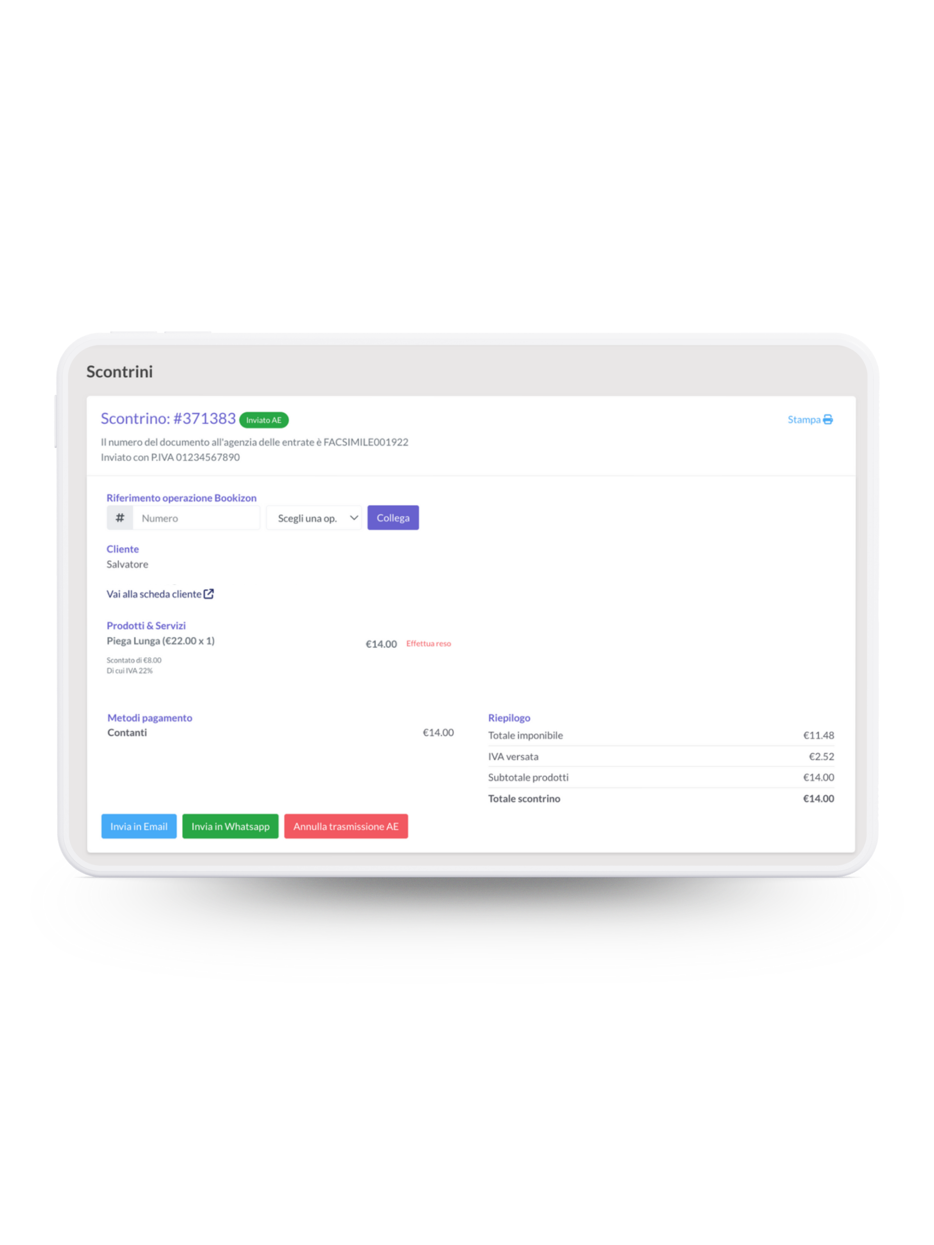 scontrino digitale per saloni di bellezza